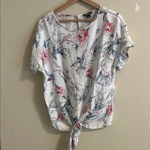 Buffalo David Bitton Floral Tie-Front Blouse